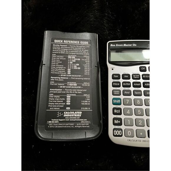 Real Estate Calculator Calculated Industries Qualifier Plus Model IIIx 3415 - Picture 3 of 3